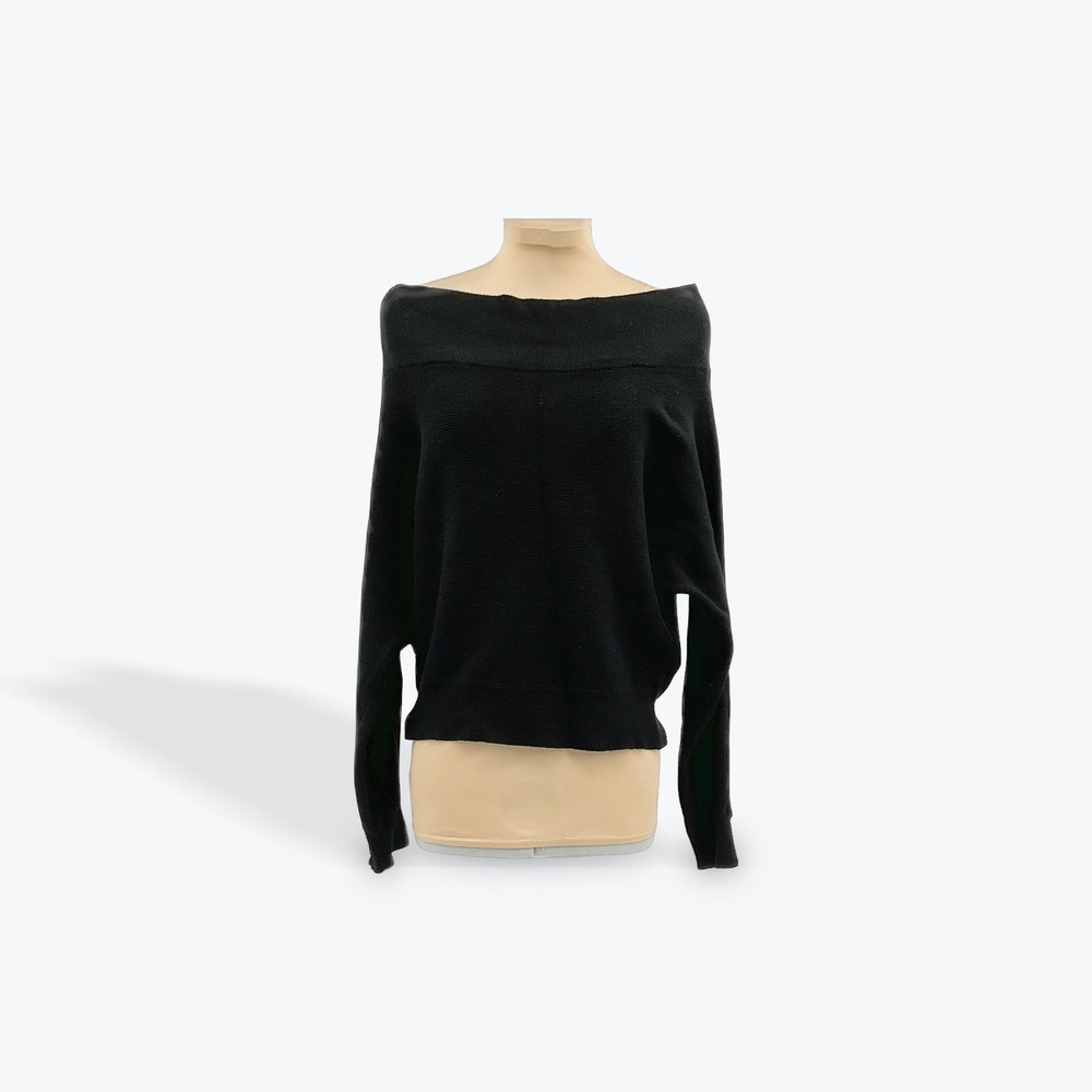 Dreamers by Debut Black Knit Sweater Women's Size S Off Shoulder